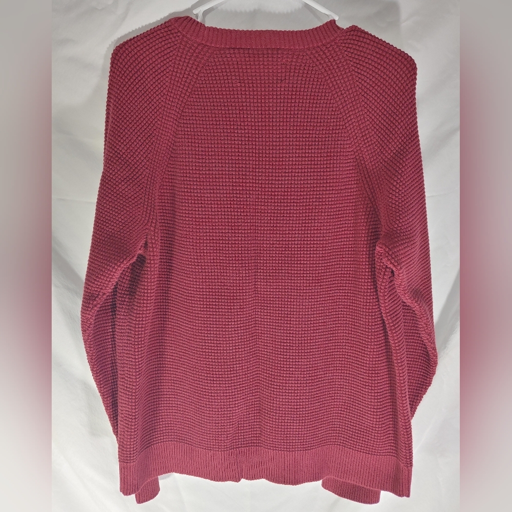 REI Cherry Wallace Lake Waffle Sweater Men's M Cottagecore 100% Cotton - Picture 3 of 4